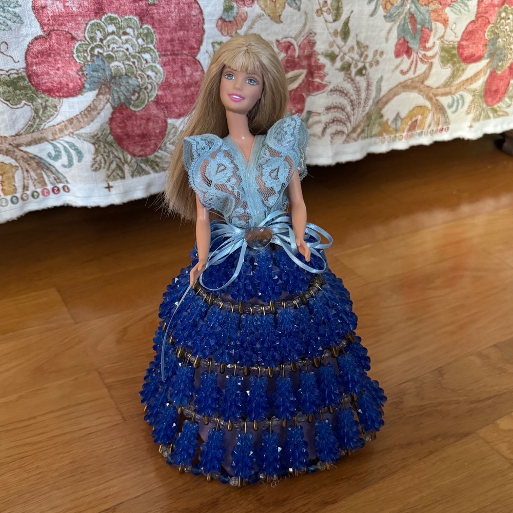 Custom Barbie w/safety-pin gown